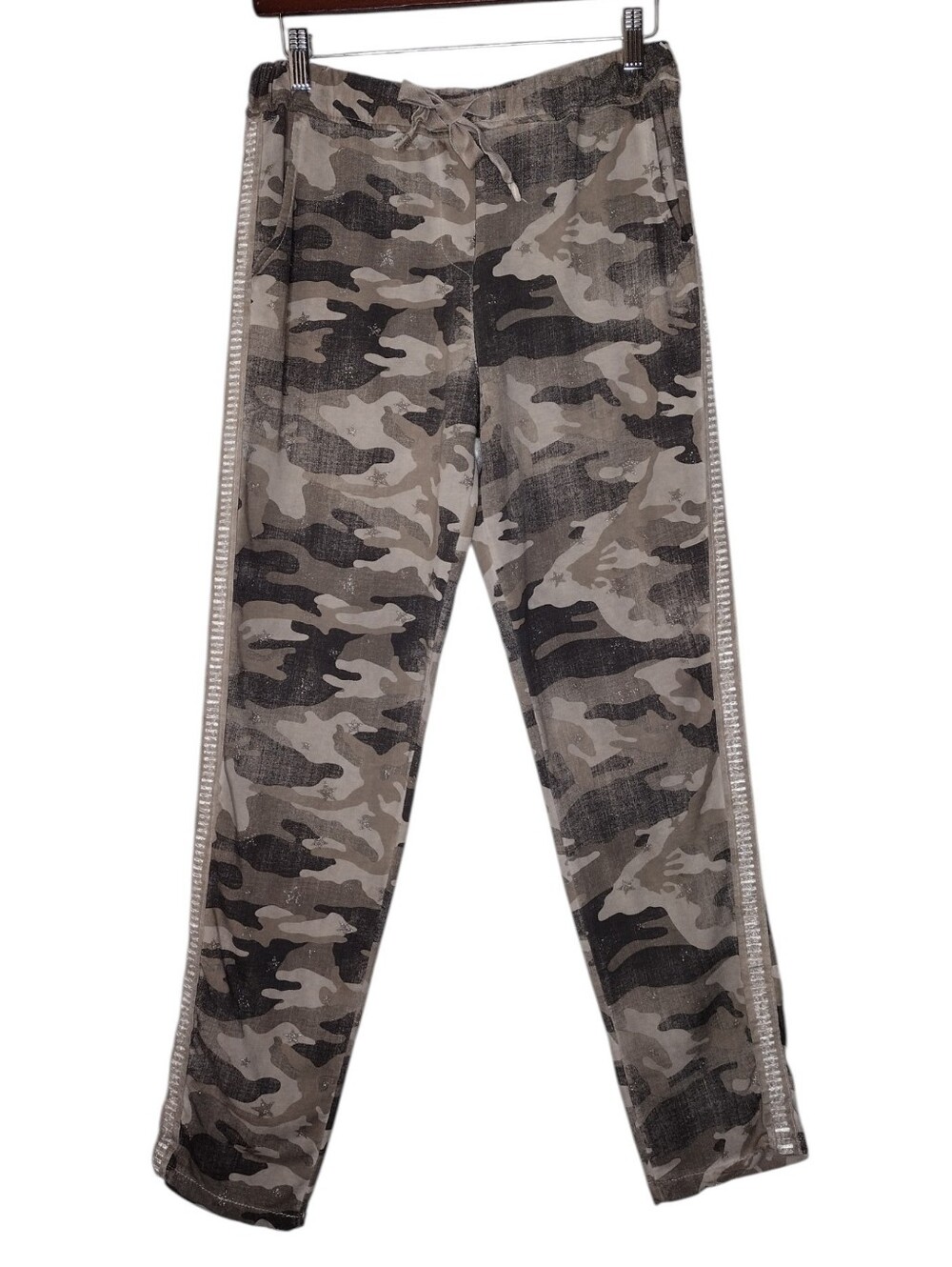 Camo Olive Camo Drawstring Waist Casual Jogger Pants Sz L
